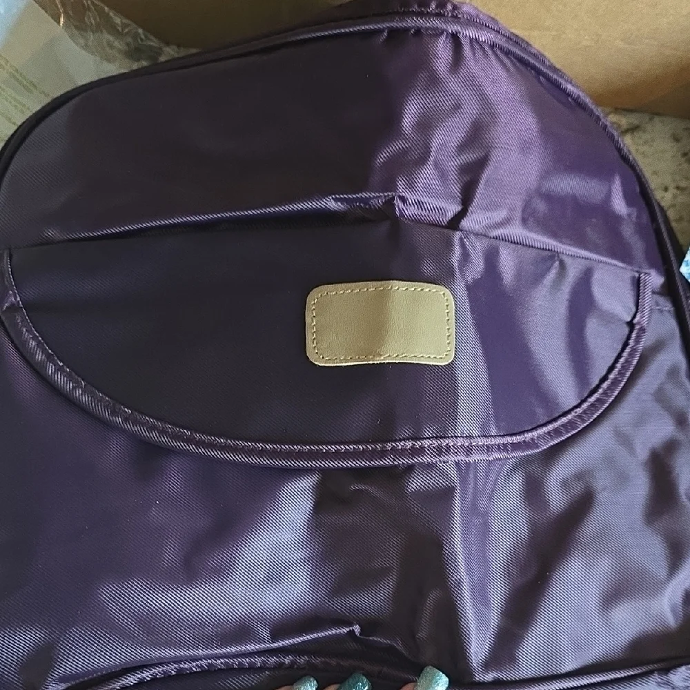 NWT 3 pc Travel Set Waterproof Purple Fabric Bundle